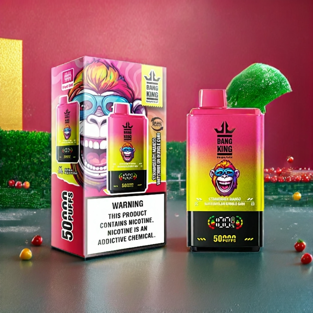 Fraise Mangue Pastèque Bubble Gum Bang King 50000 50ml Belgique Grossiste Type-C