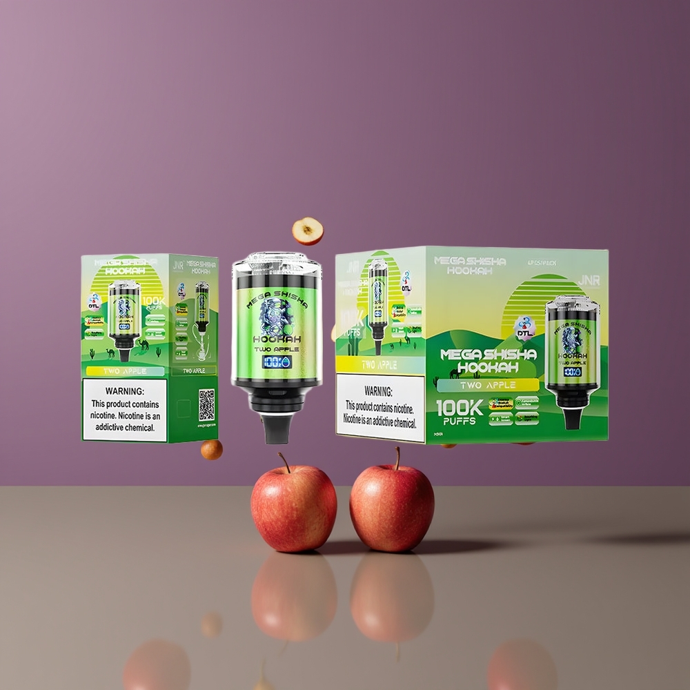Fraise-Menthe JNR Mega Shisha 100K 2 Apple Belgique Grossiste 100000 Puffs Type-C