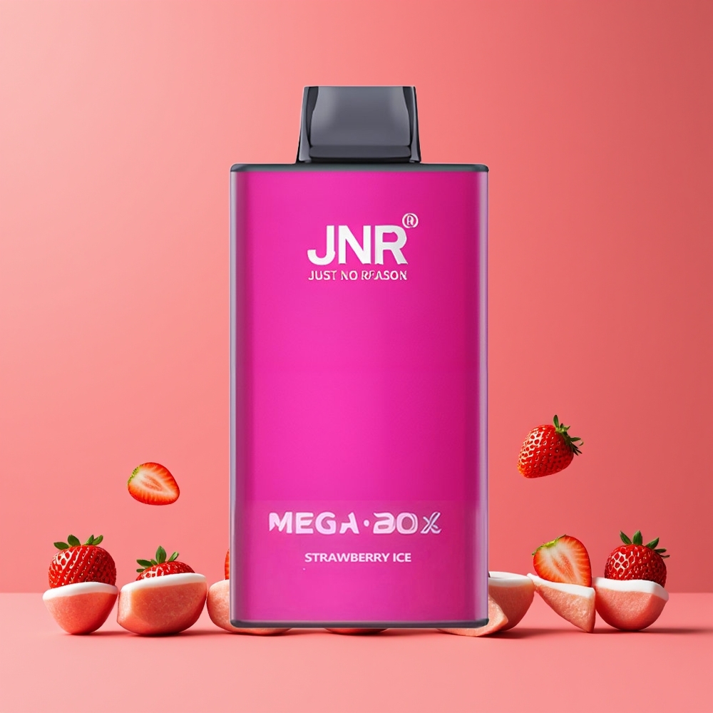 Fraise Menthol JNR Mega Box 25000 Puffs Belgique Grossiste 30ml Dual Mesh