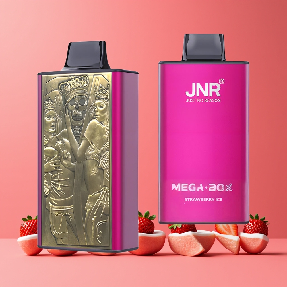 Fraise Menthol JNR Mega Box 25000 Puffs Belgique Grossiste 30ml Dual Mesh