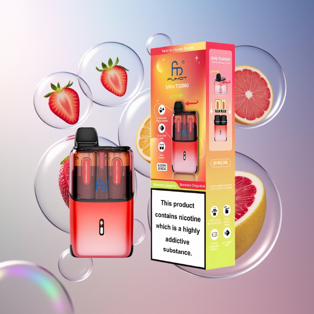 Fraise Pamplemousse  Fraise Fruit du Dragon Fumot Ultra T32000 32000 Puffs Belgique Grossiste 800mAh