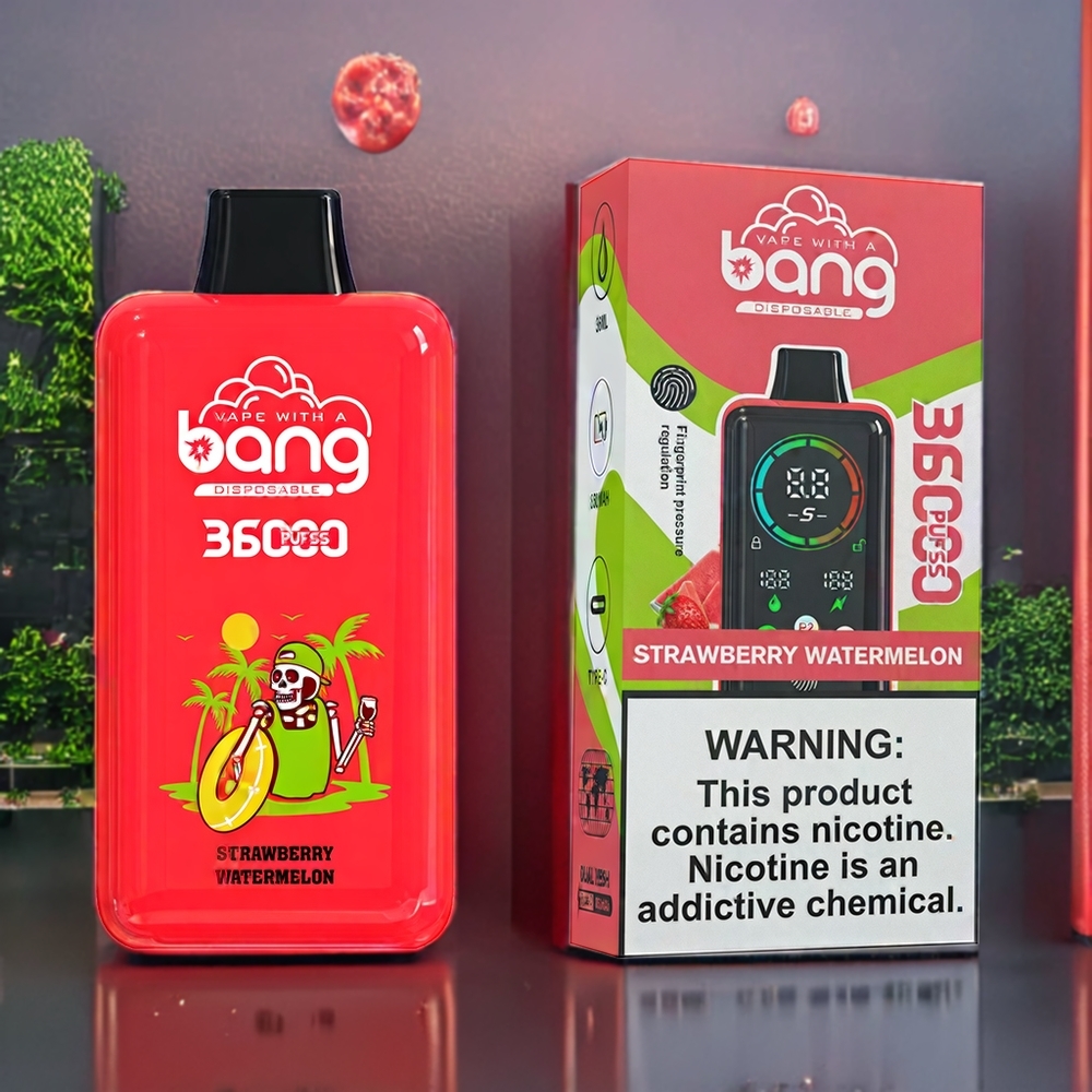Fraise Pastèque Bang 36000 Power 36000 Puffs Belgique Grossiste 36ml 5