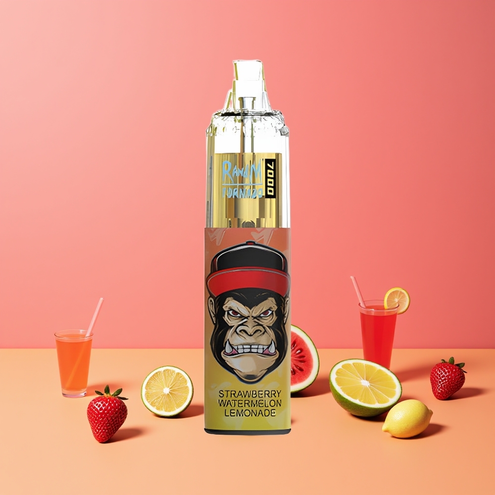 Fraise Pastèque Citronné RandM Fumot Tornado 7000 Puffs Belgique Grossiste 14ML Air-Adjustable