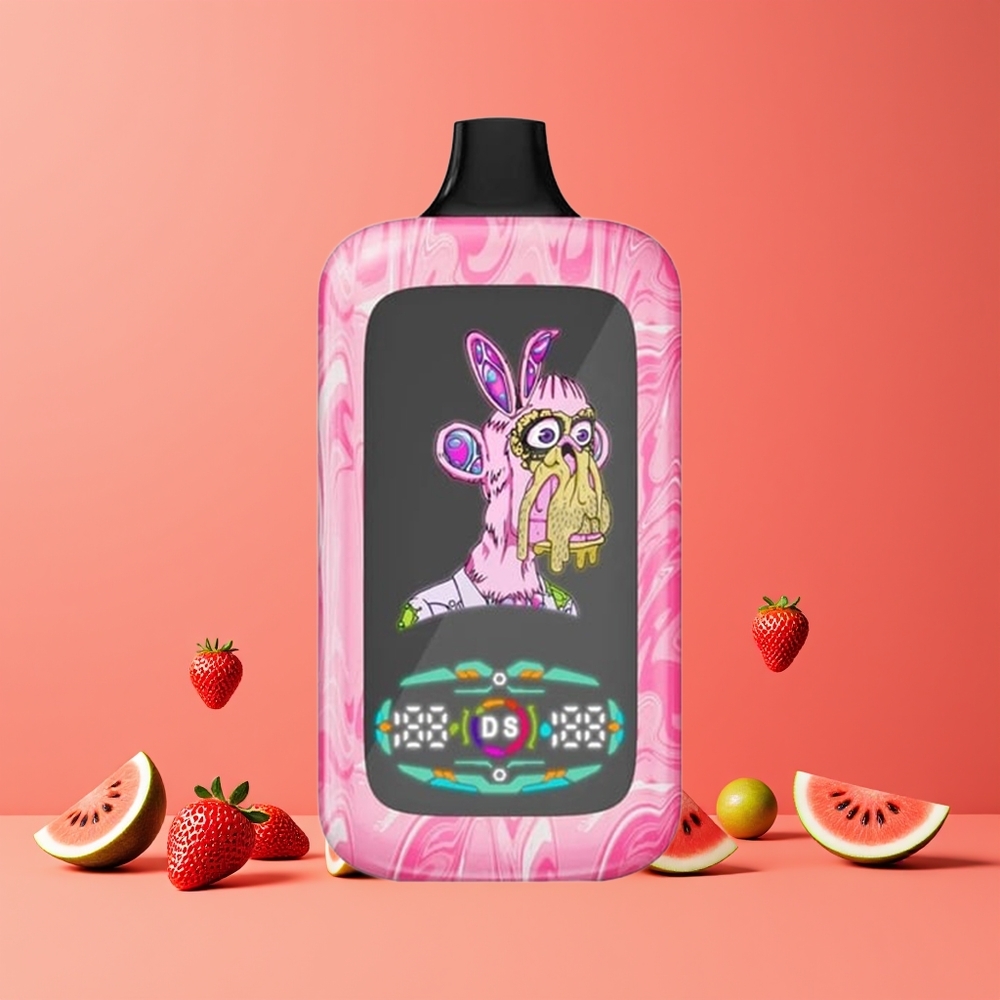 Fraise Pastèque Fumot Digital Monkey 20000/40000 Puffs Belgique Grossiste Double Moteur Coil Double