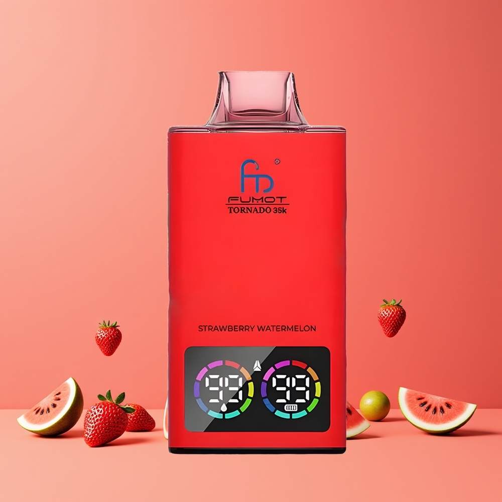 Fraise Pastèque Fumot Tornado 35000 Puffs Belgique Grossiste Dual Mesh 15ml