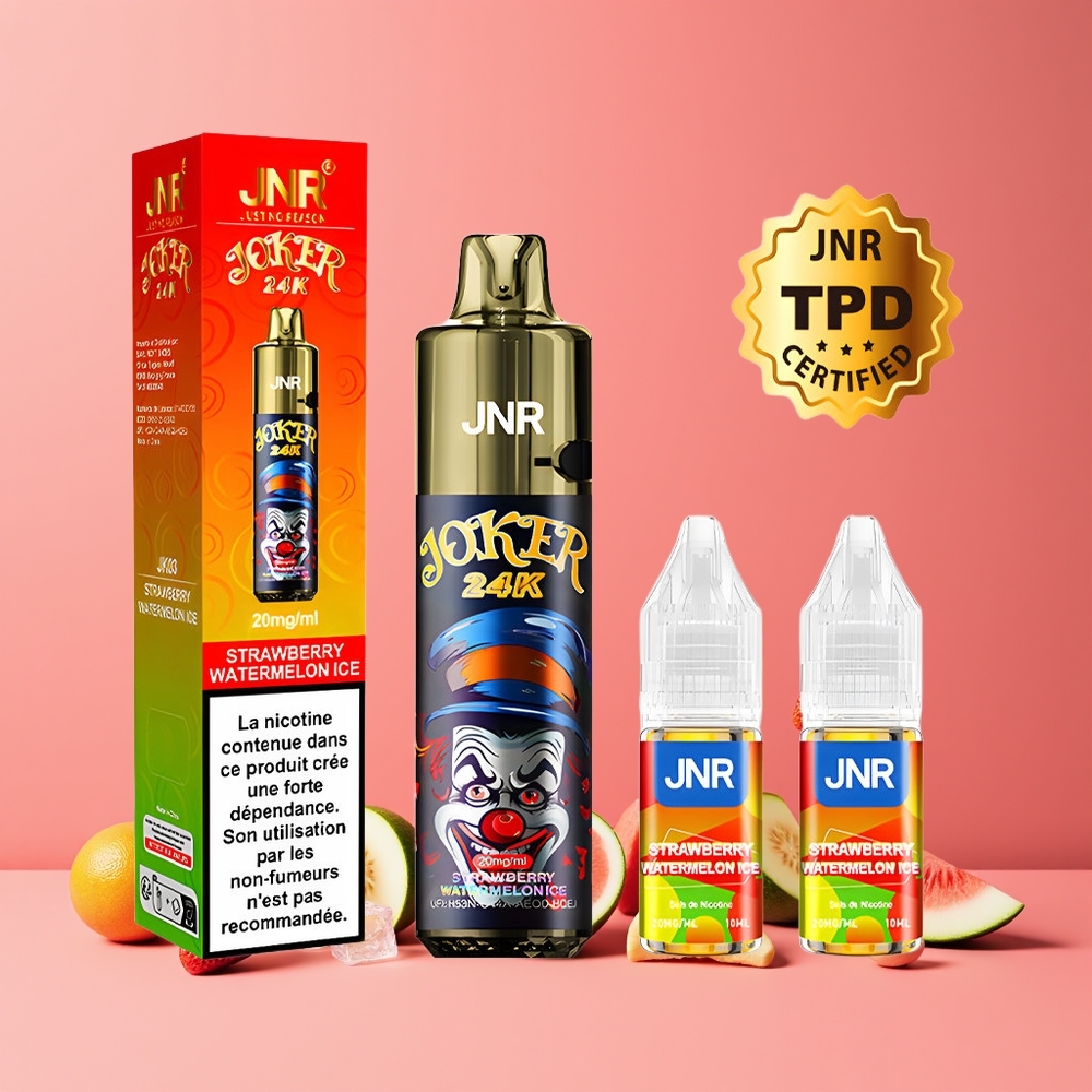 Fraise Pastèque Glacée JNR Joker 24000 Puffs Belgique Grossiste 24000 Puffs 2 Nicotine