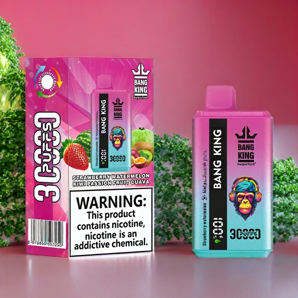 Fraise Pastèque Kiwi Fruit de la Passion Goyave Bang King 30000 Puffs Belgique Grossiste 36ml Type-C