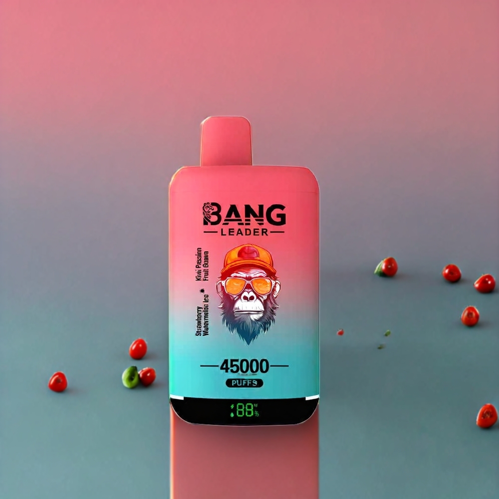 Fraise Pastèque Kiwi Fruit de la Passion Goyave Bang Leader 45000 Puffs Belgique Grossiste 0 Écran Intelligent