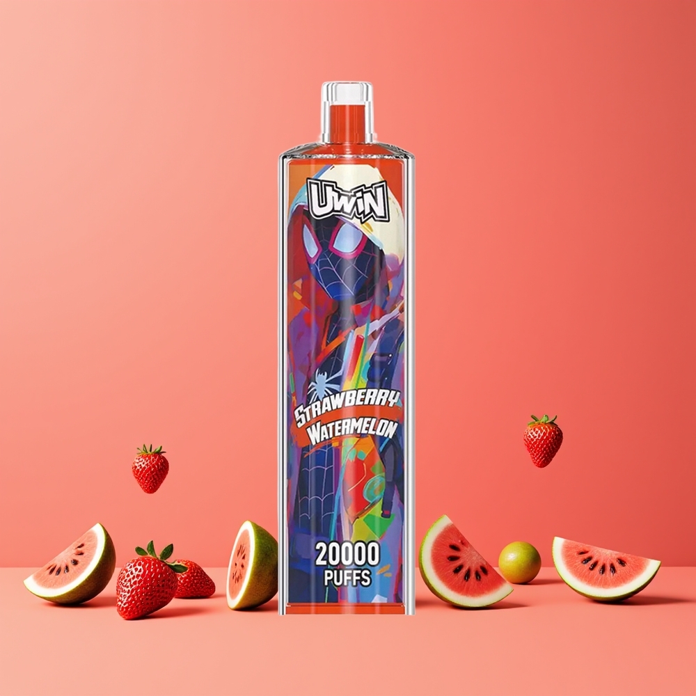 Fraise Pastèque Uwin Shisha Crystal 20000 Puffs Belgique Grossiste 22ml DTL
