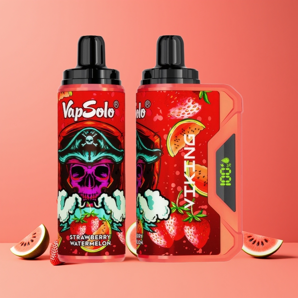 Fraise Pastèque VapSolo VIKING 12000 Puffs 22ml Belgique Grossiste Type-C LED
