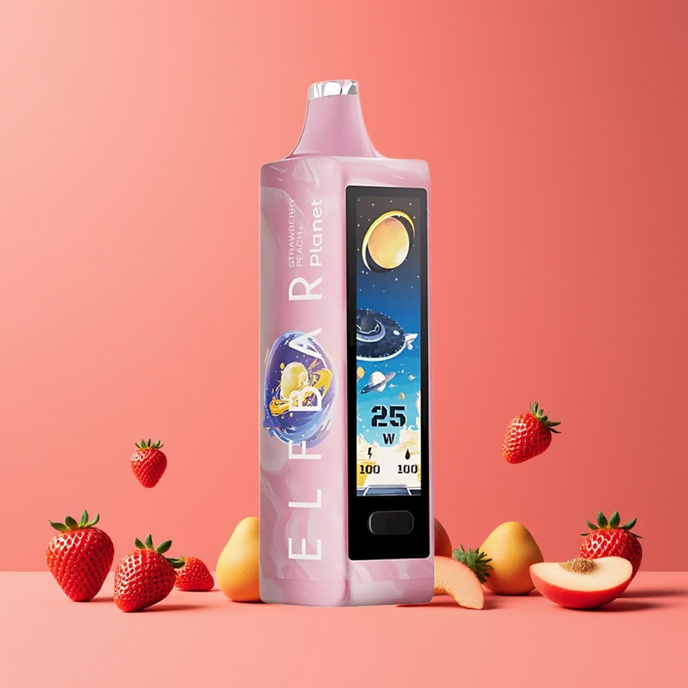 Fraise Pêche ELF BAR Planet 25000 Puffs Belgique Grossiste 18ml 800mAh Mesh