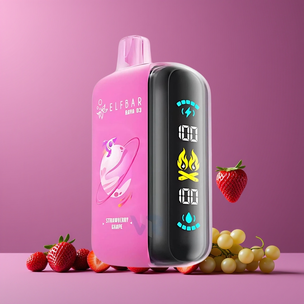Fraise Raisin ELF BAR RAYA D3 25000 Puffs Belgique Grossiste 23ml 850mAh
