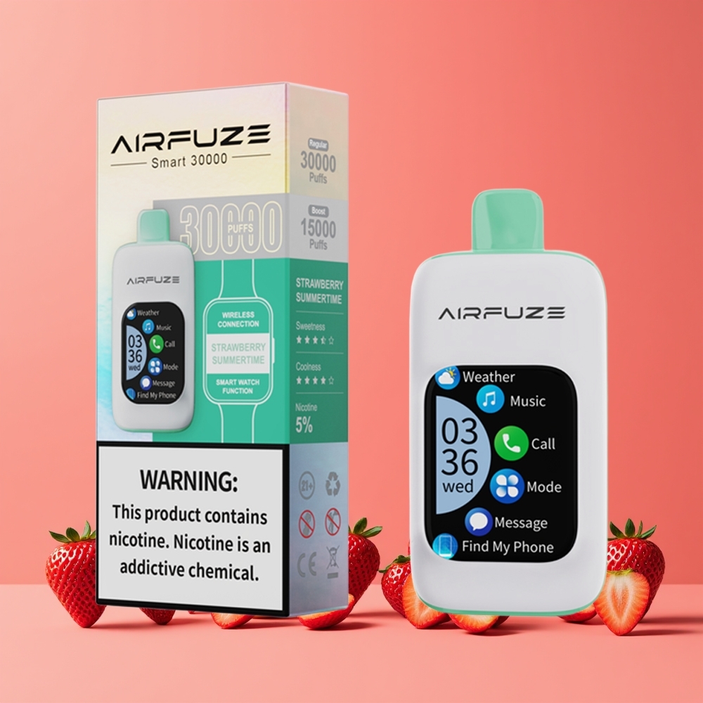 Fraise Été AirFuze Smart 30000 Puffs Belgique Grossiste 5 900mAh