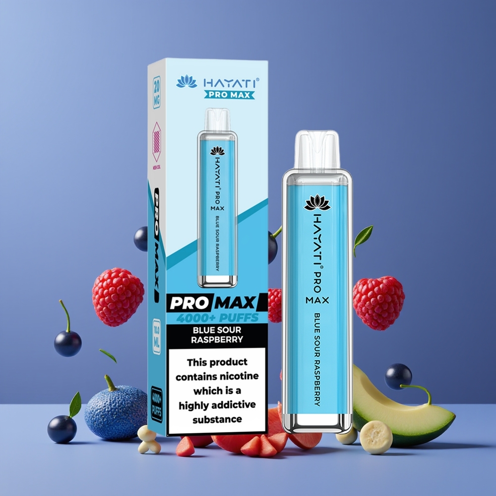 Framboise Acidulée Bleue Hayati Pro Max 4000 Puffs Belgique Grossiste 5 Nicotine 1400mAh