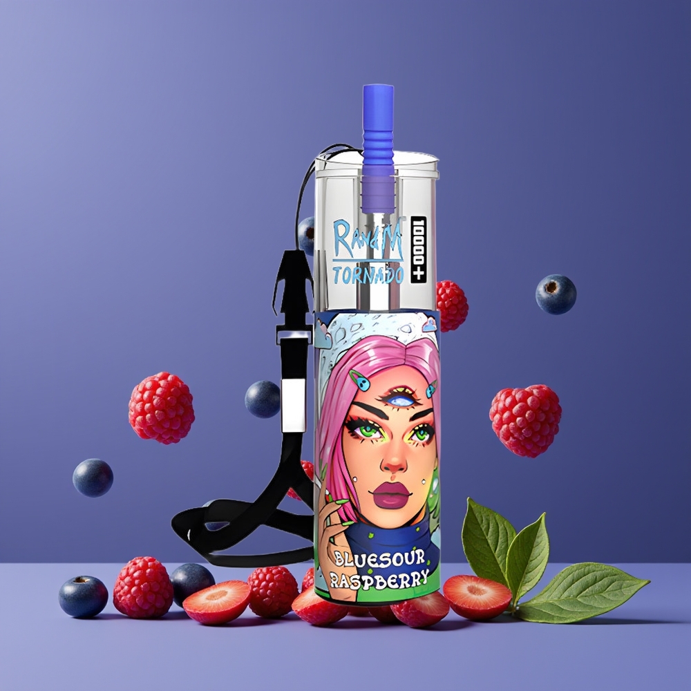 Framboise Bleu Sour RandM Fumot Original Tornado 10000 Plus 20 ml Belgique Grossiste Mesh Coil Type-C