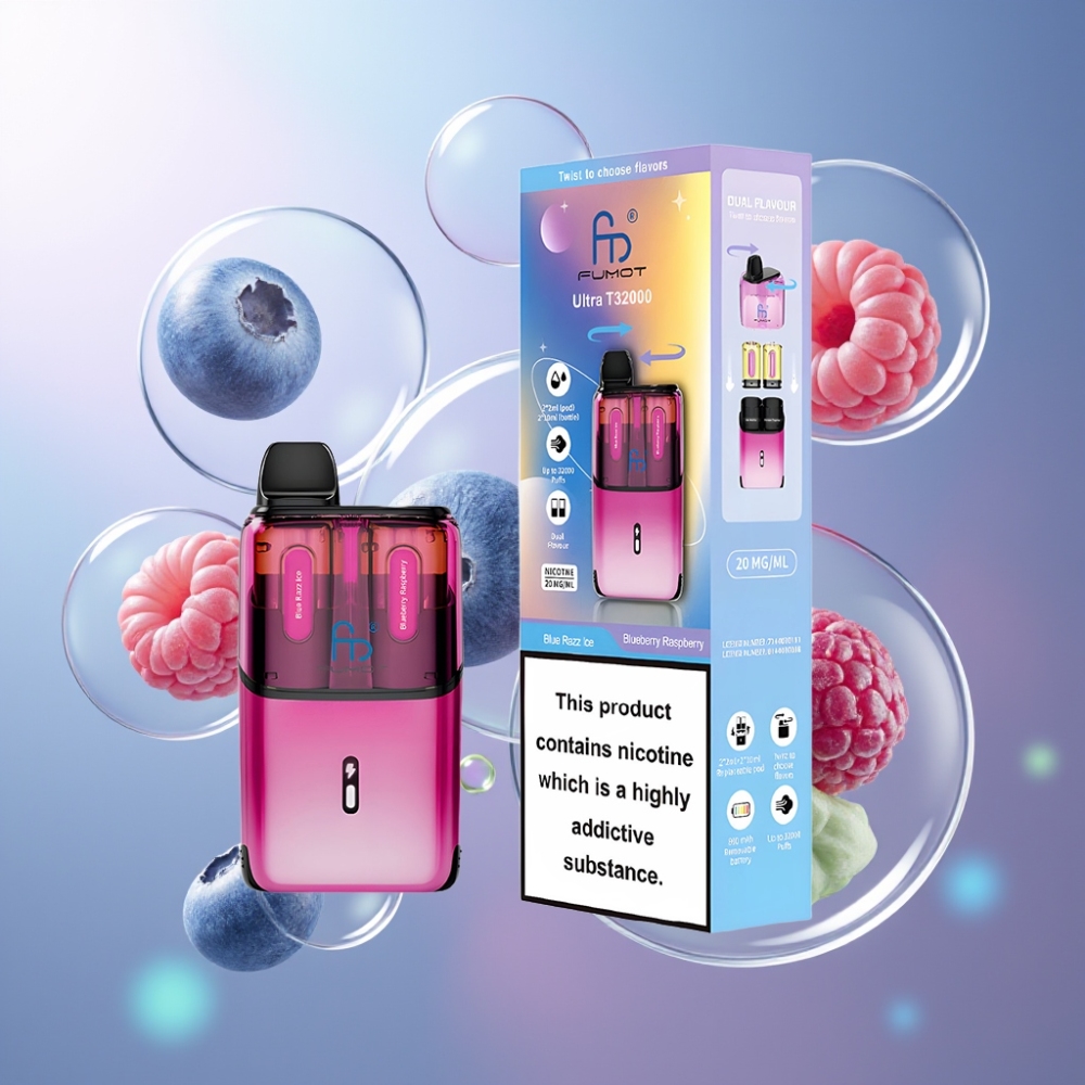 Framboise Bleue  Myrtille Fumot Ultra T32000 32000 Puffs 24ml Belgique Grossiste