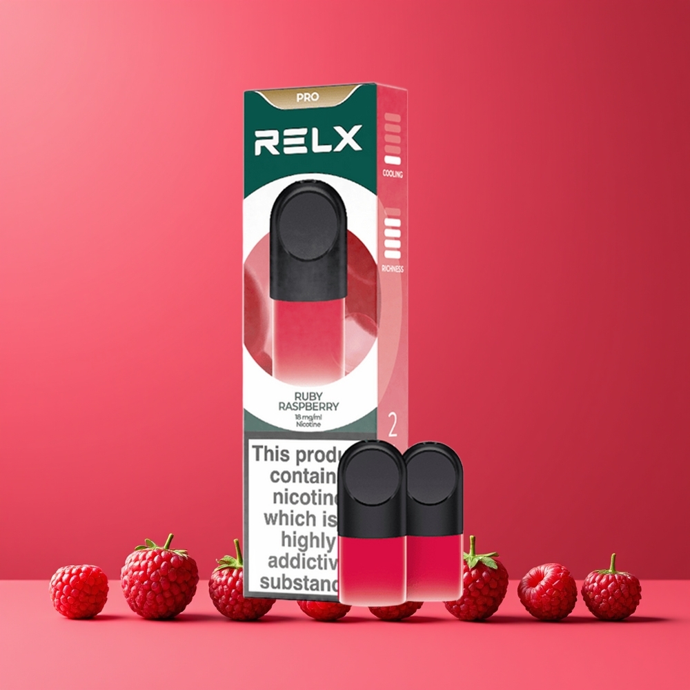 Framboise Rubis RELX Pod Pro 19 ml Belgique Grossiste Goût Exceptionnel et Expérience Ultra Douce