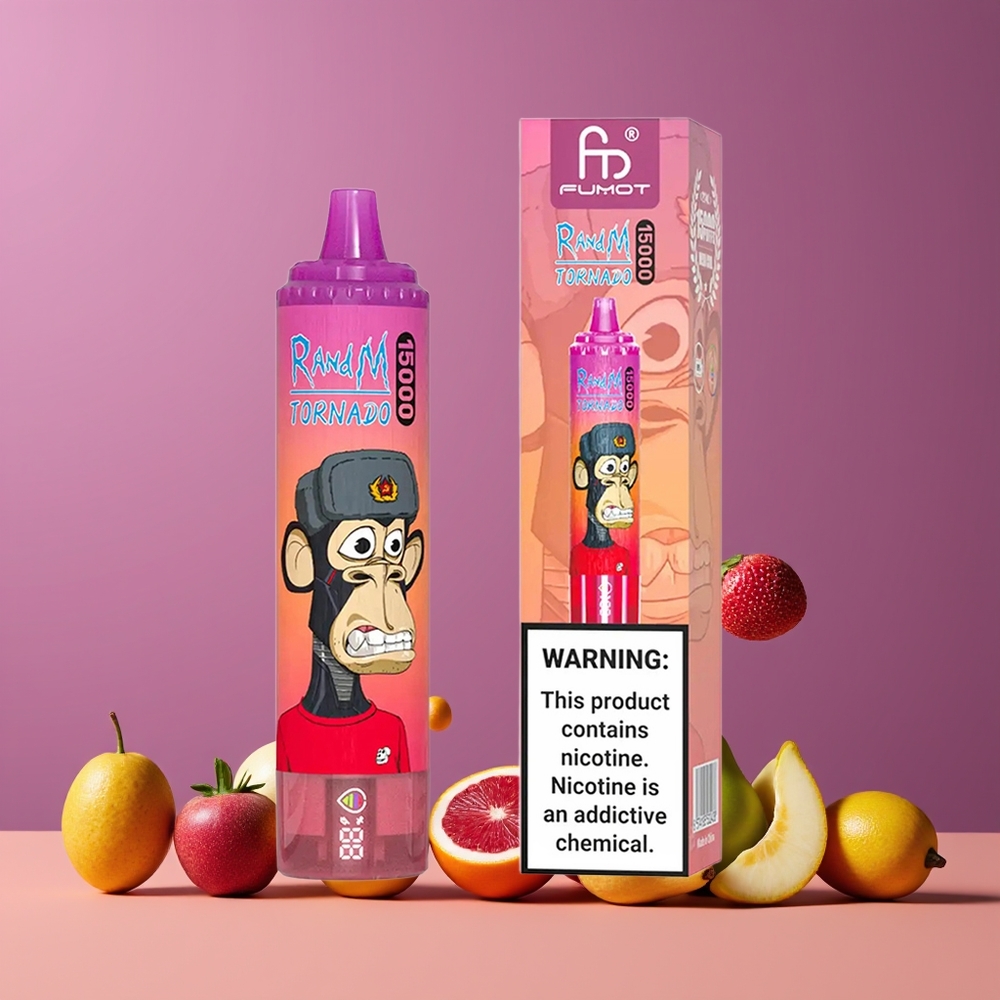 Fruit du Dragon RandM Fumot Tornado 15000 Puffs 25ml Belgique Grossiste LCD Type-C