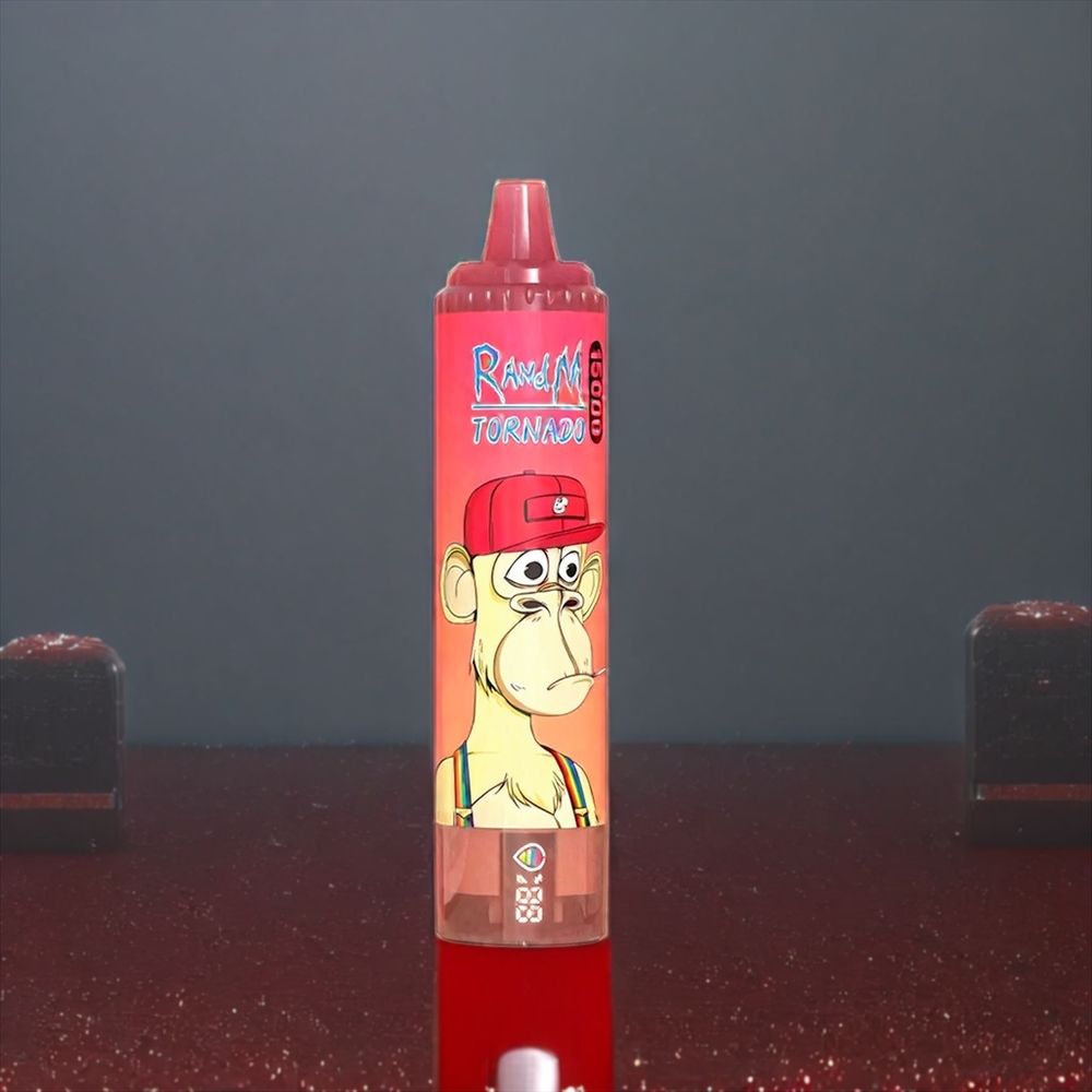 Fumot RandM Tornado 15000 Puffs 25ml LCD Belgique Grossiste E-Cigarette Fraise Red Bull