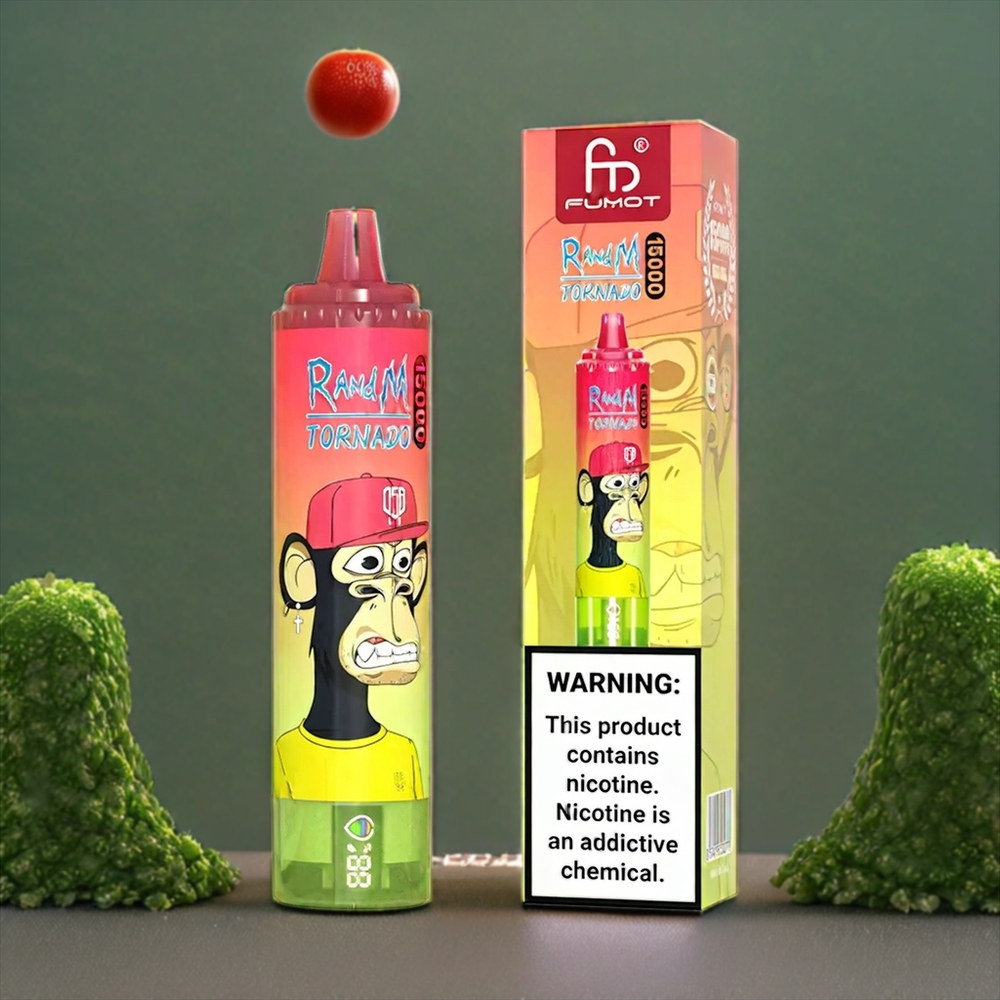 Fumot RandM Tornado 15000 Puffs Belgique Grossiste 25ml 850mAh Fraise Pastèque Citronnade