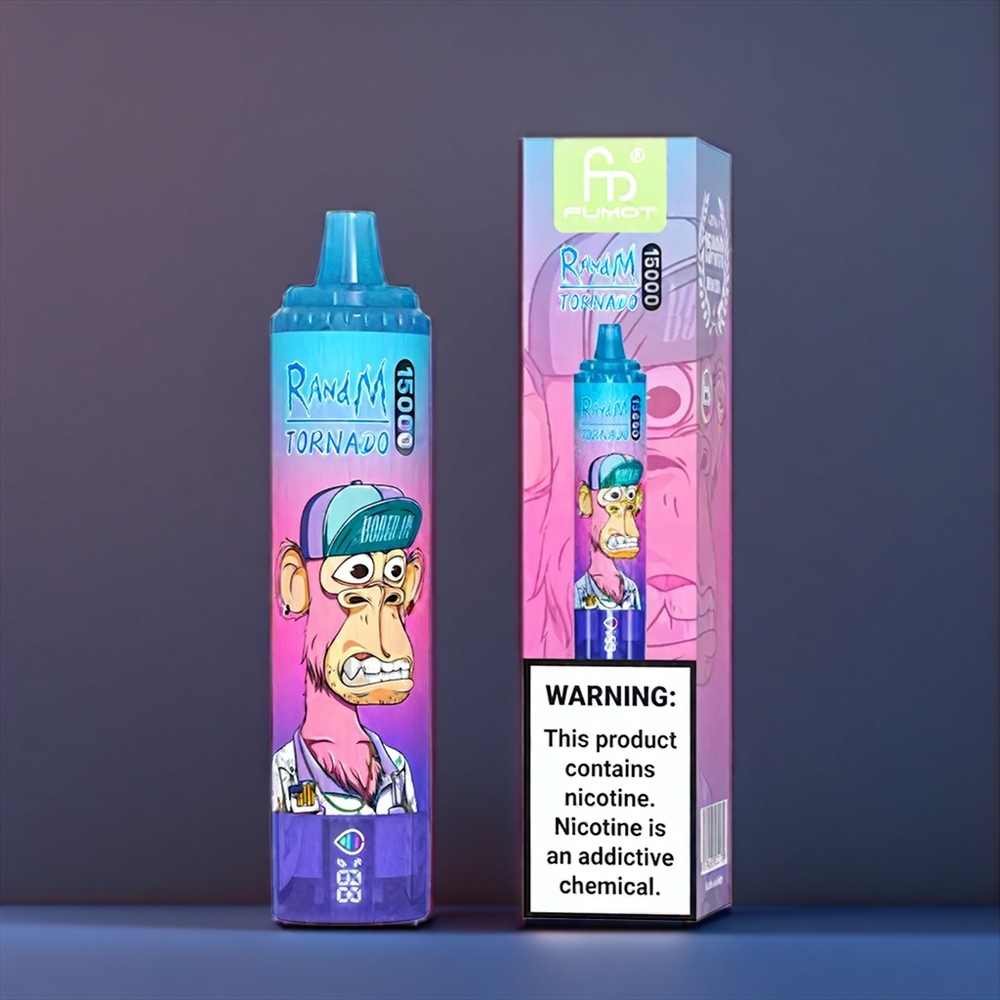 Fumot RandM Tornado 15000 Puffs Belgique Grossiste 25ml 850mAh Myrtille Framboise