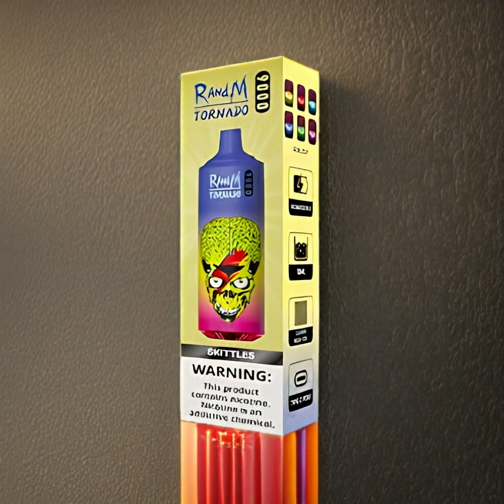 Fumot RandM Tornado 9000 Puffs 18 mL Belgique Grossiste Skittles (Arlequin) 54 Saveurs