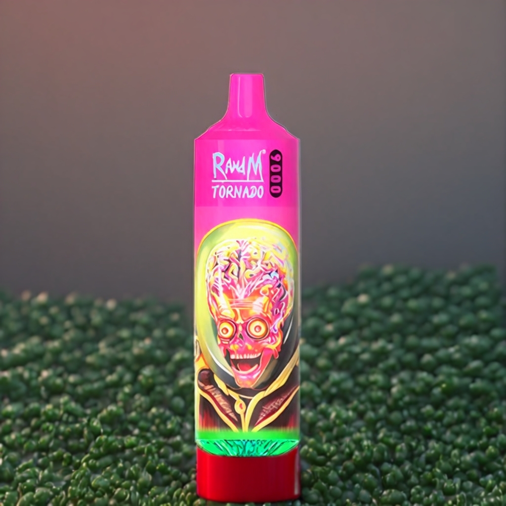 Fumot RandM Tornado 9000 Puffs Belgique Grossiste - 850 mAh Rechargeable 18 mL - Framboise Pastèque
