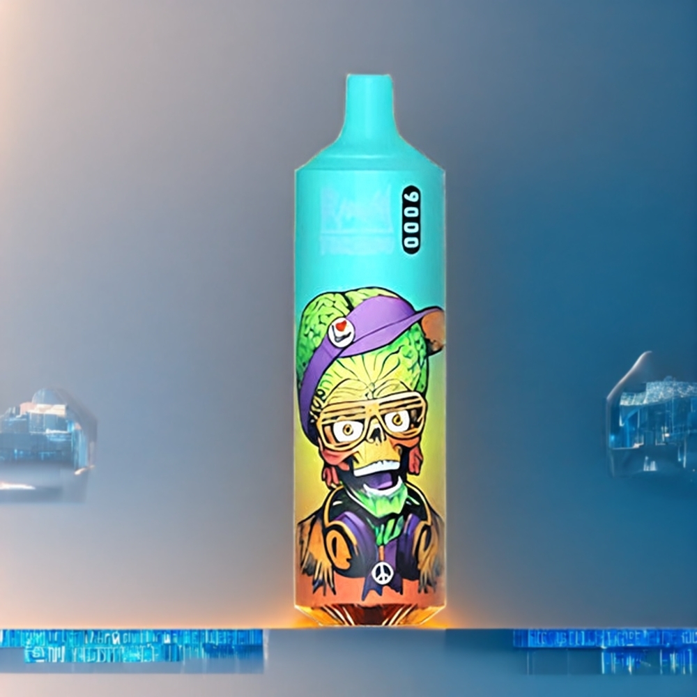 Fumot RandM Tornado 9000 Puffs Belgique Grossiste Vape 18 mL Glace Bleu Brillant