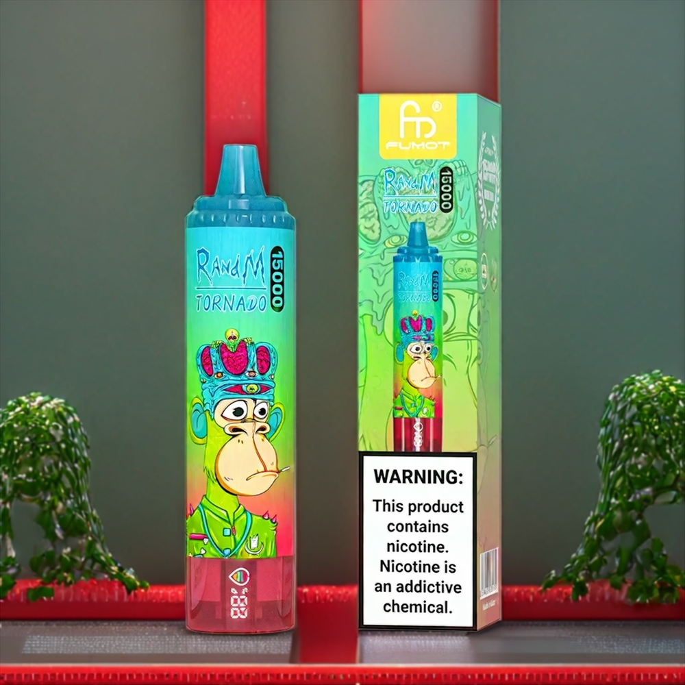 Fumot Randm Tornado 15000 Puffs Belgique Grossiste - 850mAh Type-C Fraise Pastèque (25ml)