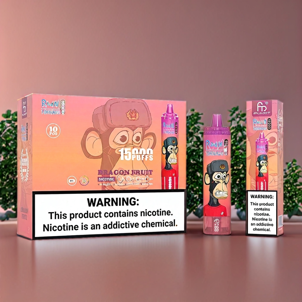 Fumot Randm Tornado 15000 Puffs Vape Fruit du Dragon Belgique Grossiste 25ml 850mAh Mesh