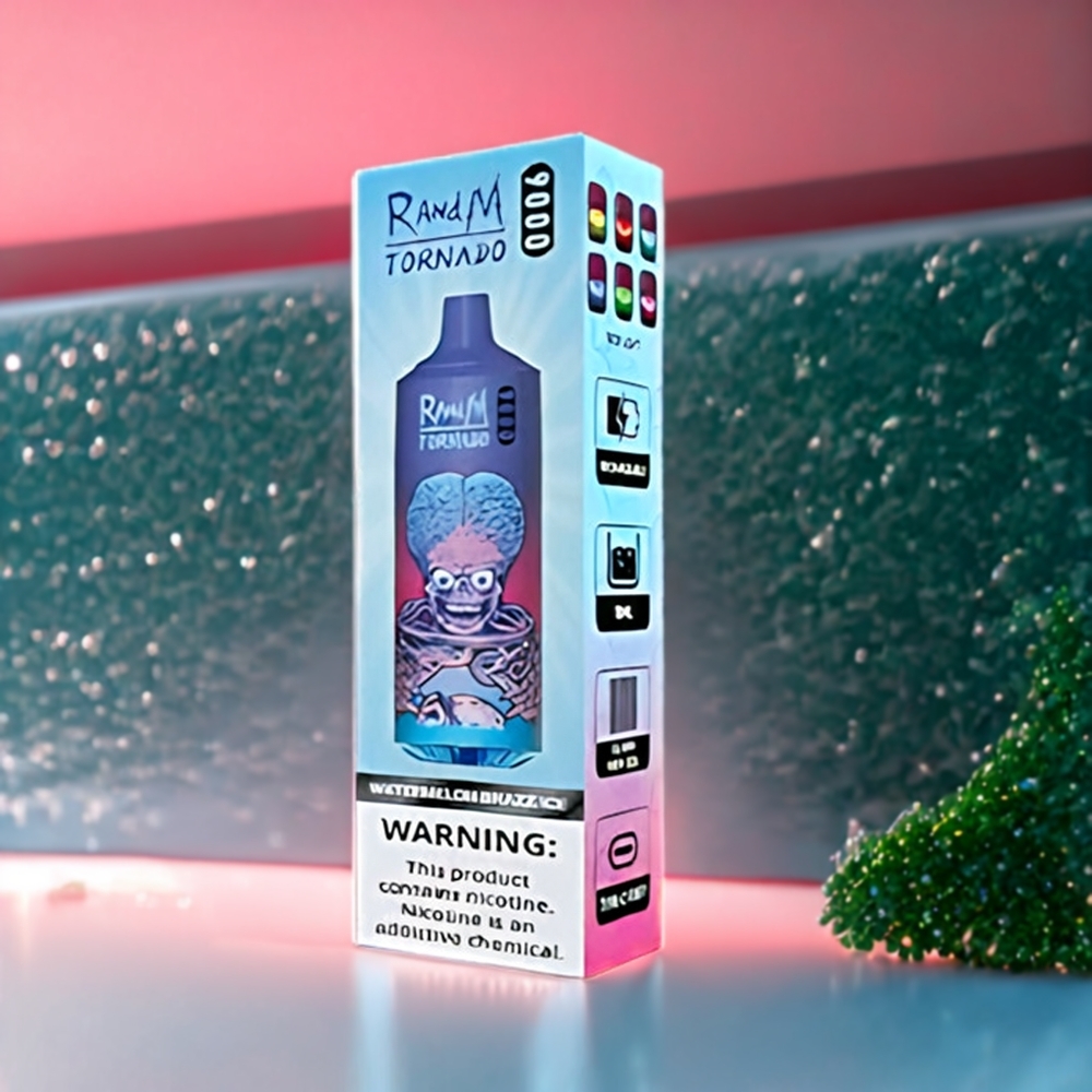 Fumot Randm Tornado 9000 Puffs Belgique Grossiste - 18 mL  Mesh Coil - Eau Glacée à la Pastèque Brazz