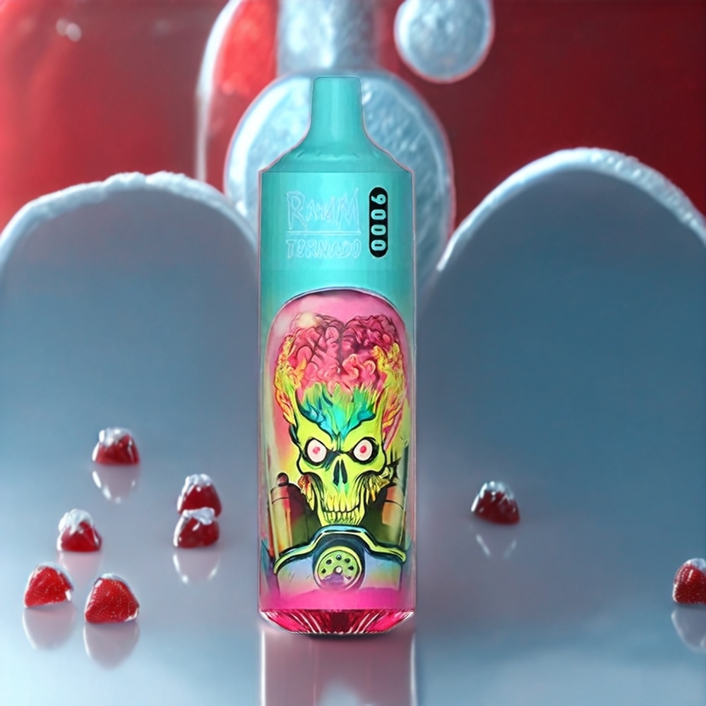 Fumot Randm Tornado 9000 Puffs Vape Fraise Framboise Cerise Glacée Belgique Grossiste 18mL 850mAh