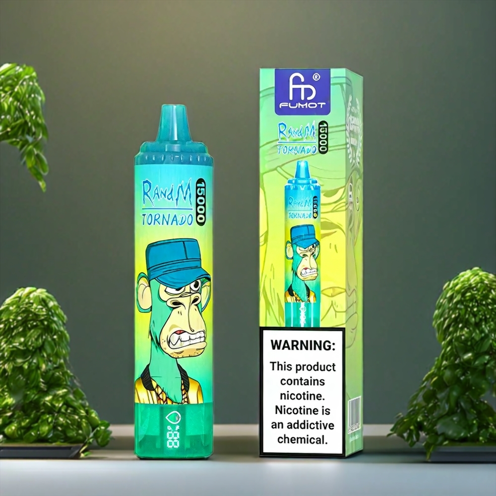 Fumot Randm Tornado Belgique Grossiste 15000 Puffs 25ml Vape Kiwi Fruit de la Passion Goyave