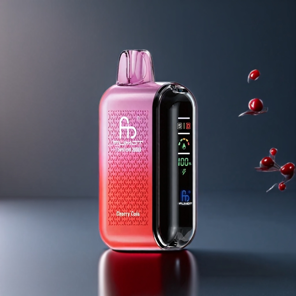 Fumot Tornado 20000 Puffs Belgique Grossiste Cerise Cola Dual Mesh Coil Batterie Rechargeable