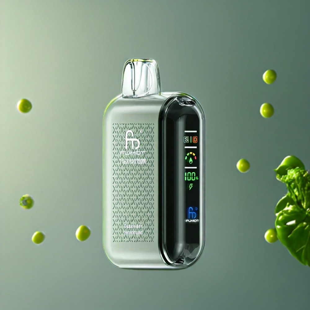 Fumot Tornado 20000 Puffs Belgique Grossiste Concombre Limonade avec Dual Mesh Coil et Smart Display