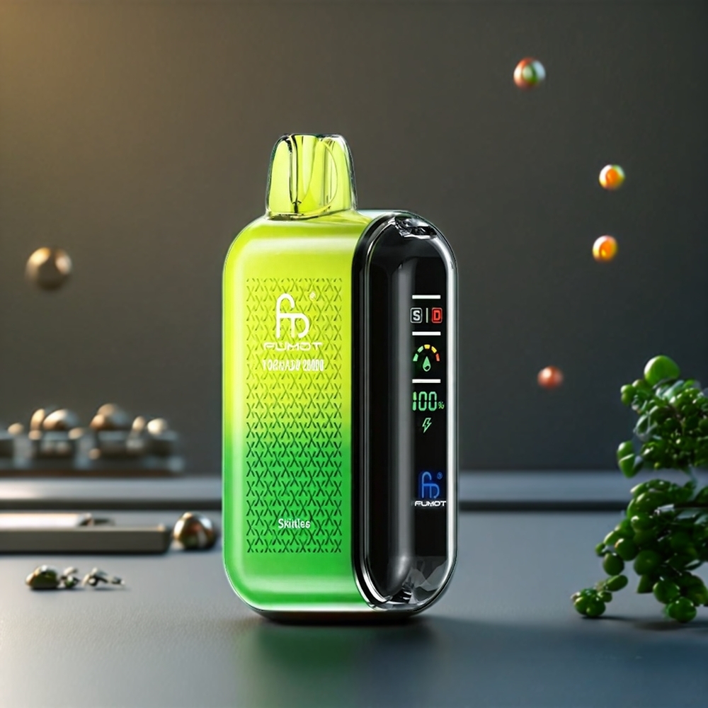 Fumot Tornado 20000 Puffs Vape Skittles Belgique Grossiste avec Dual Mesh Coil et 850mAh Batterie Rechargeable