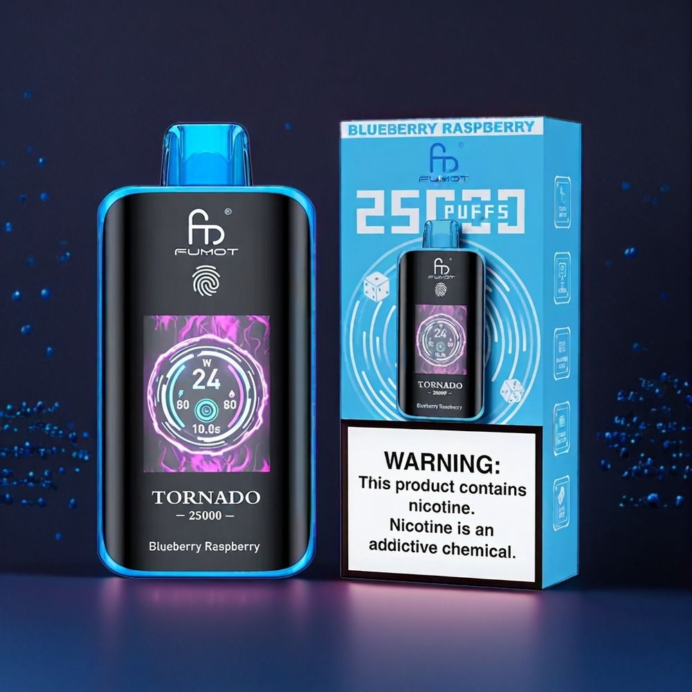 Fumot Tornado 25000 Puffs Belgique Grossiste 20ml/700mAh Myrtille Framboise
