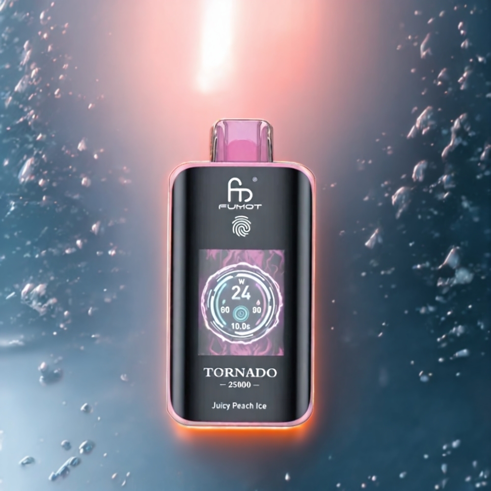 Fumot Tornado 25000 Puffs Belgique Grossiste 700mAh 20ml Pêche Juteuse Glacée