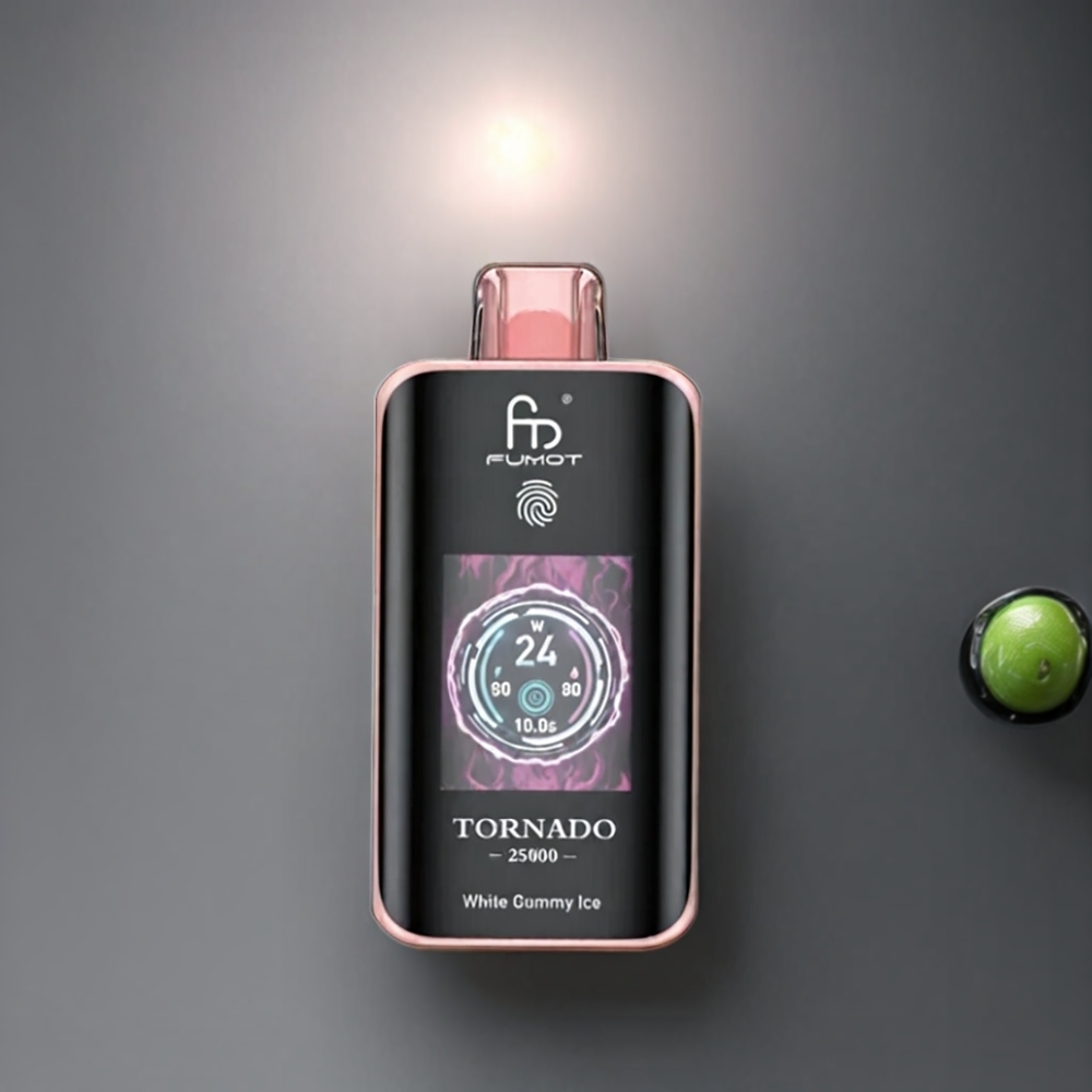 Fumot Tornado 25000 Puffs Belgique Grossiste HD Screen 20ml Kiwi Fruit de la Passion Goyave