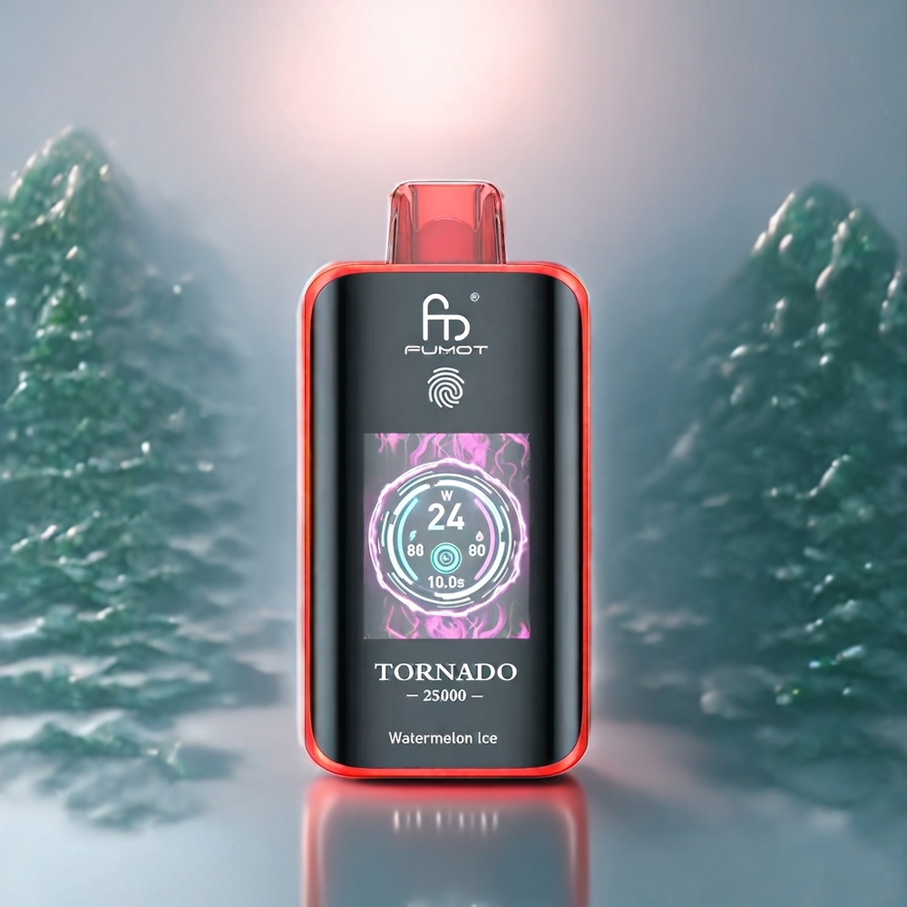 Fumot Tornado 25000 Puffs Belgique Grossiste HD Screen 700mAh Rechargeable E-liquide Pastèque Glacée