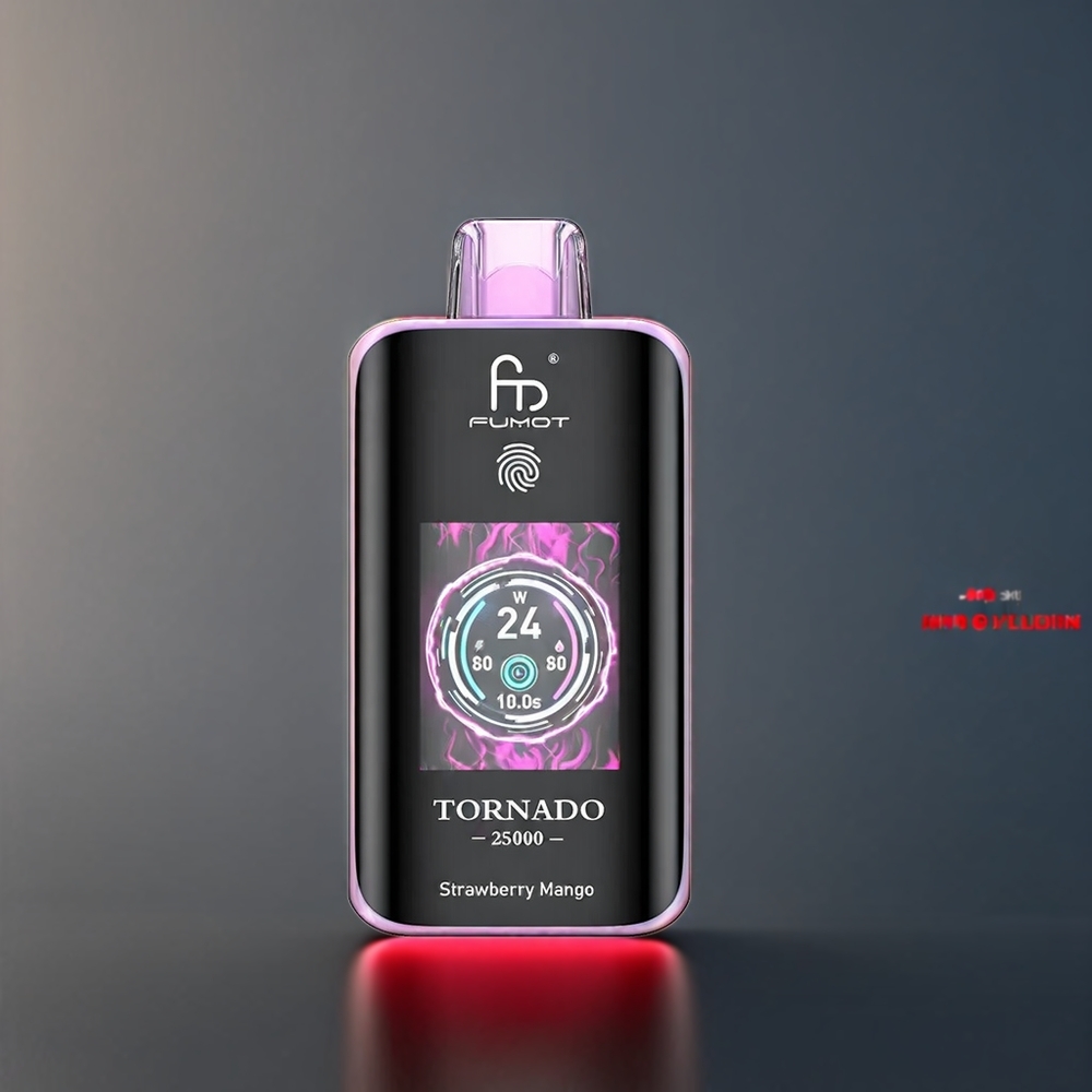 Fumot Tornado 25000 Puffs Belgique Grossiste Écran HD 20ml Pré-remplie Fraise Mangue