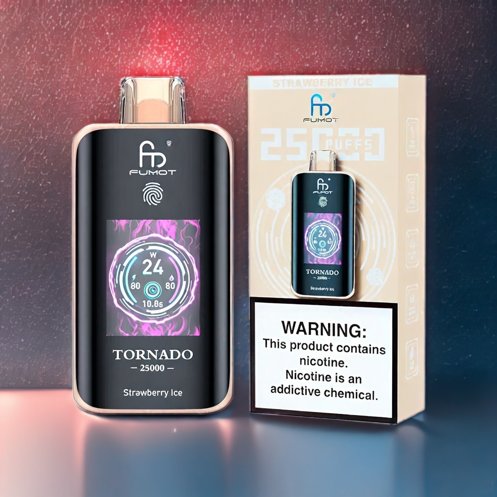 Fumot Tornado 25000 Puffs Fraise Glacée Belgique Grossiste avec 700mAh Batterie et Type-C