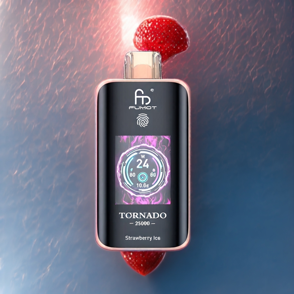 Fumot Tornado 25000 Puffs Fraise Glacée Belgique Grossiste avec 700mAh Batterie et Type-C