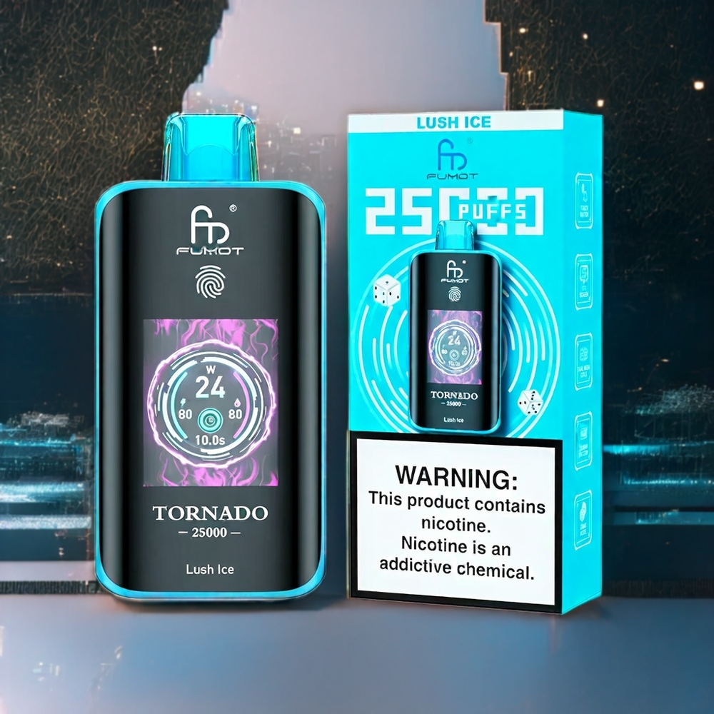 Fumot Tornado 25000 Puffs Vape Glace Juteuse Belgique Grossiste 700mAh 20ml