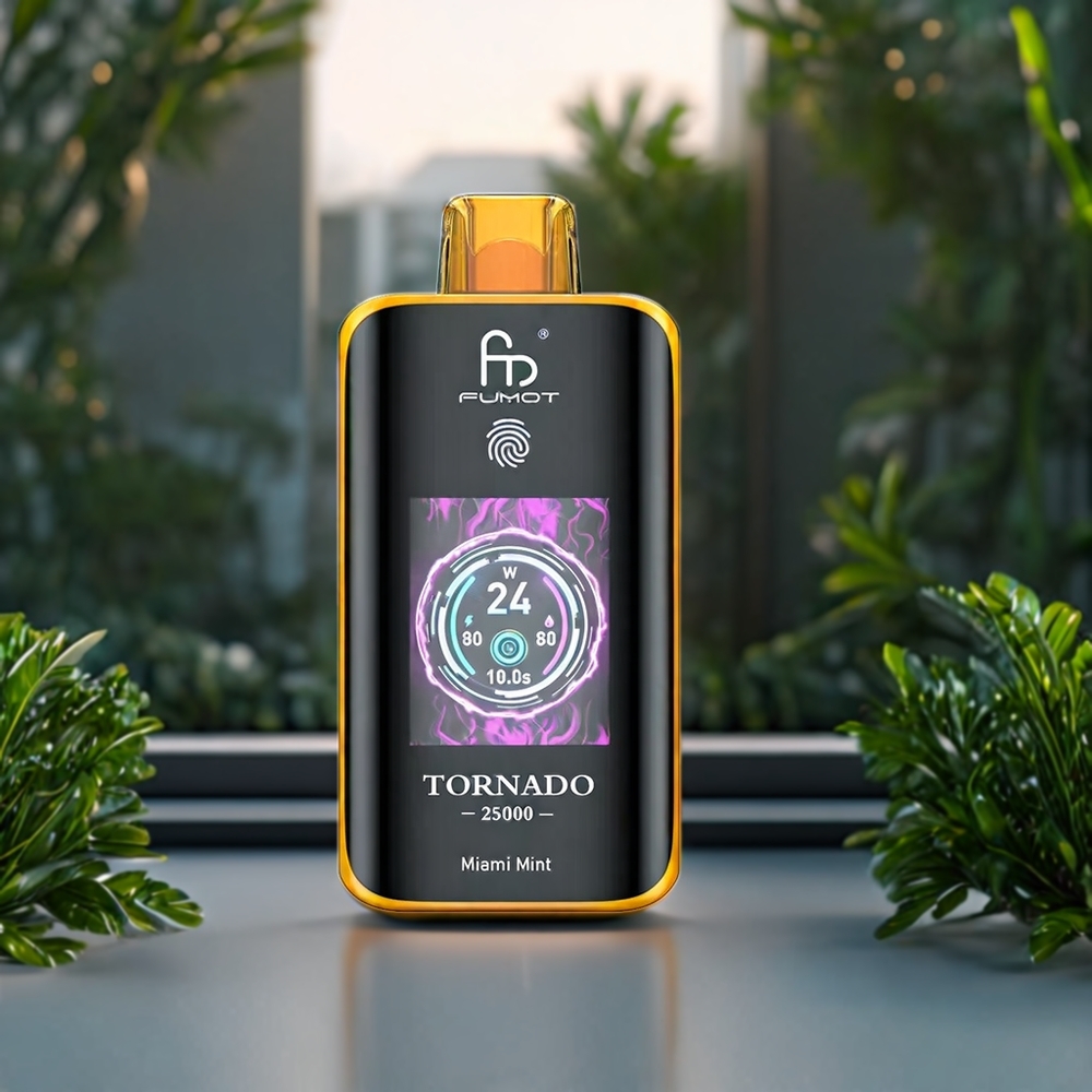 Fumot Tornado 25000 Puffs Vape Menthe de Miami Belgique Grossiste 20ml Écran HD 700mAh