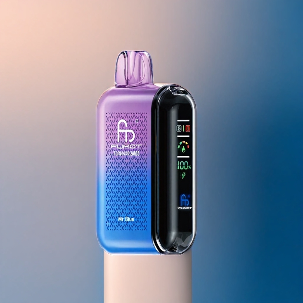 Fumot Tornado Belgique Grossiste 20000 Puffs Dual Mesh Coil Vape Monsieur Bleu