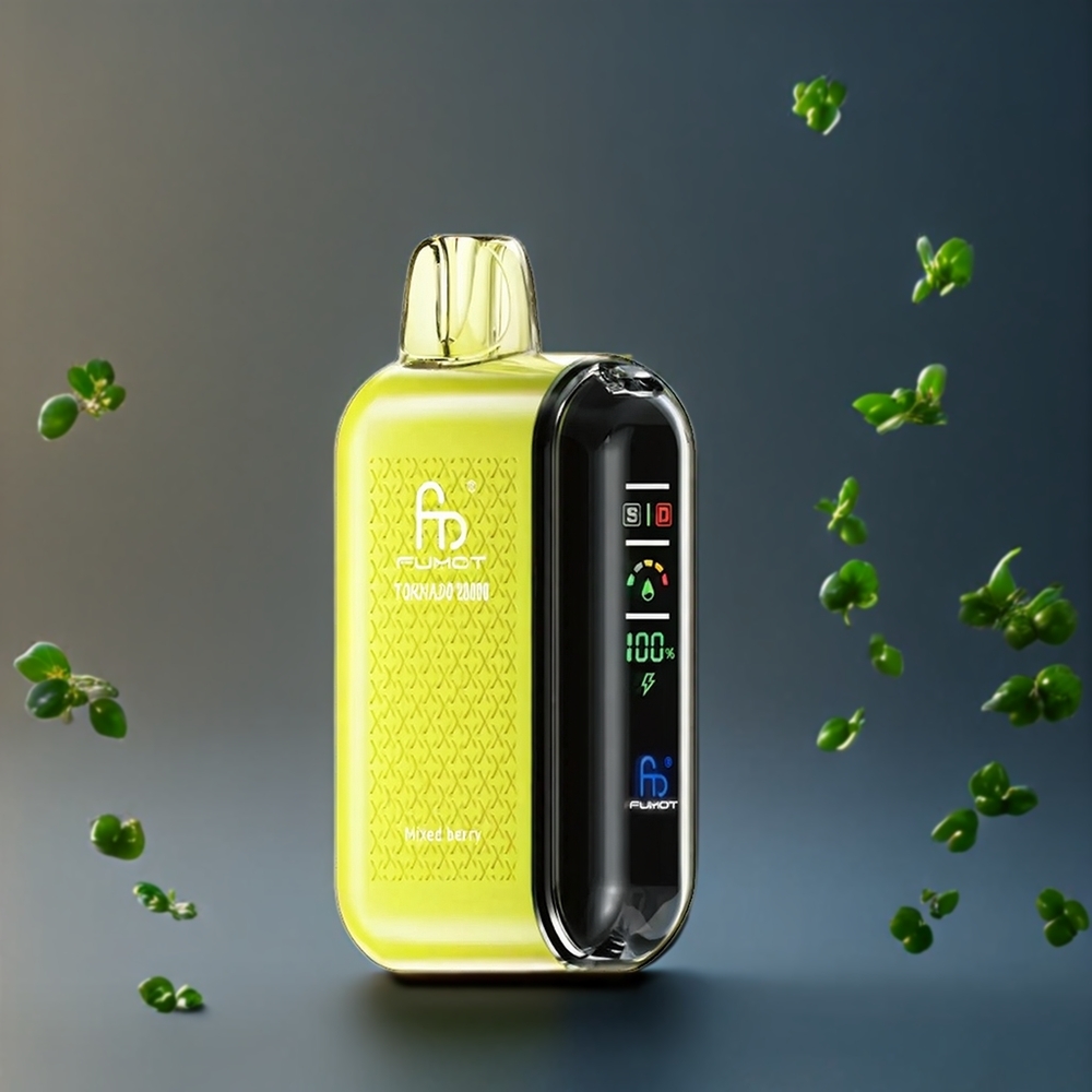 Fumot Tornado Belgique Grossiste 20000 Puffs et Dual Mesh Coil Vape Baies Mixtes