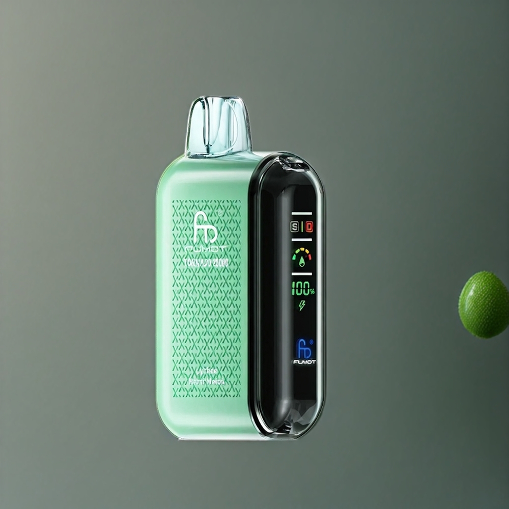 Fumot Tornado Belgique Grossiste 20000 Puffs et Dual Mesh Coil Vape Litchi Melon Miel