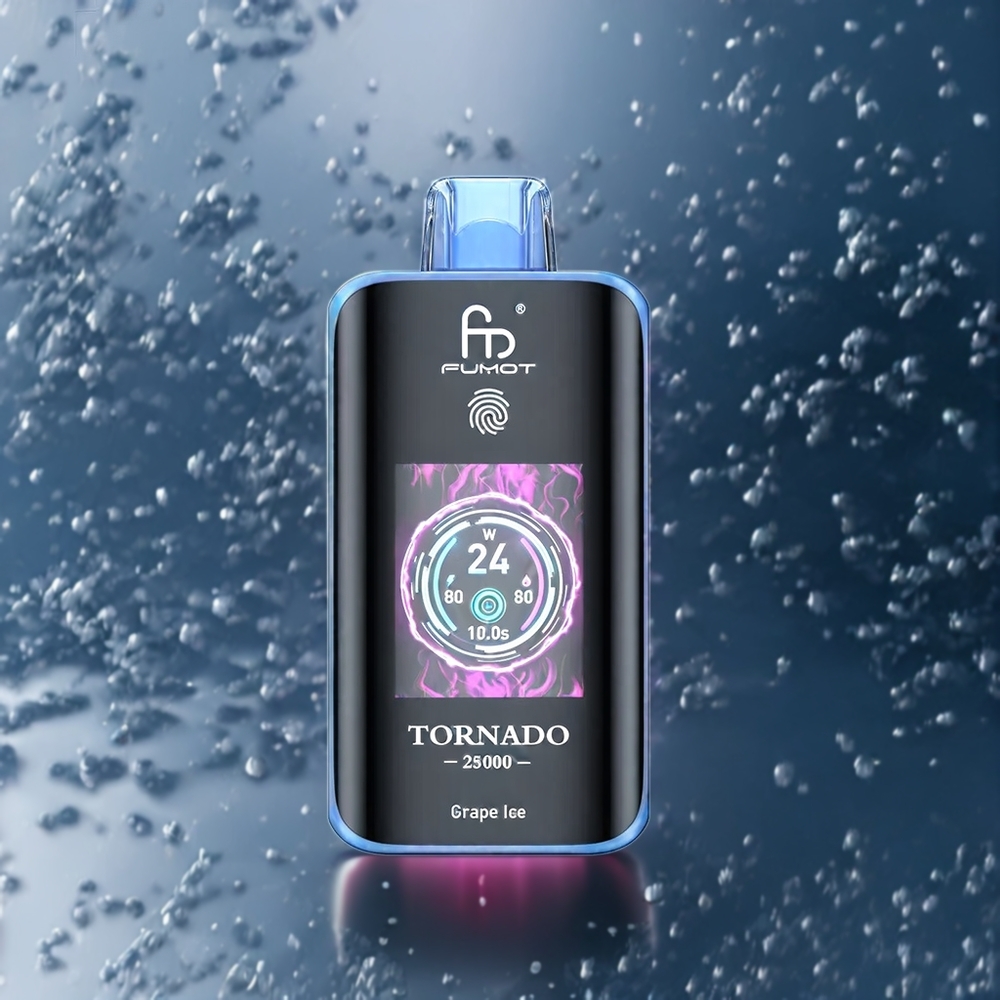 Fumot Tornado Belgique Grossiste 25000 Puffs Glace Raisin avec 700mAh et 20ml E-liquide
