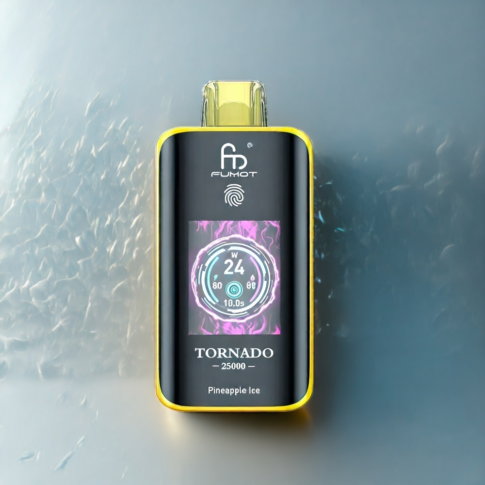 Fumot Tornado Belgique Grossiste 25000 Puffs HD Screen Type-C Glace Ananas